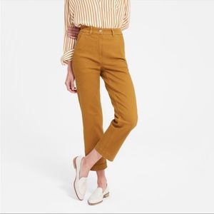 Everlane Straight Leg Crop Pants, Golden Brown